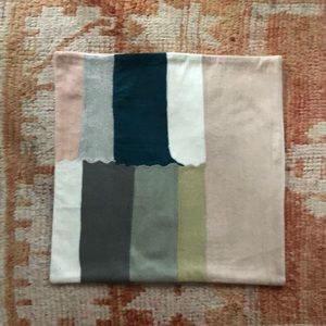 *NEW* MIXED COLOR STRIPED WEST ELM THROW PILLOW